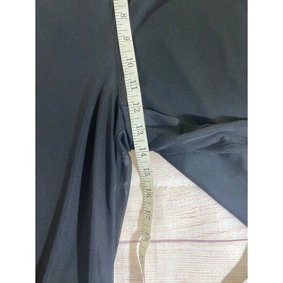 Vintage Cachet Women's Black Wide Leg Chiffon Pants - Large - Picture 7 of 11